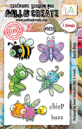 #1039 Buzzie Bugs - A7 Stamp Set