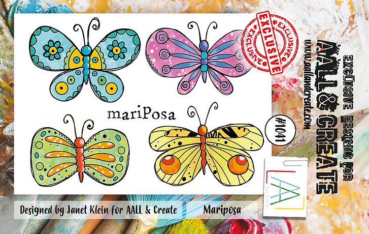 1041 Mariposa - A7 Stamp Set| Stamplistic