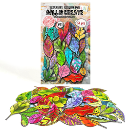 #11 Doodle Leaves Color - AALL & CREATE Ephemera