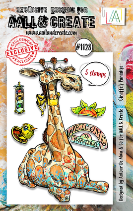#1128 Giraffe's Paradise - A7 Stamp Set