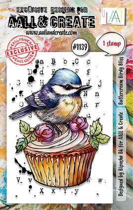 #1139 Buttercream Birdy Bliss - A6 Stamp
