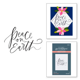 Peace on Earth Press Plate & Die Set from the BetterPress Christmas Collection