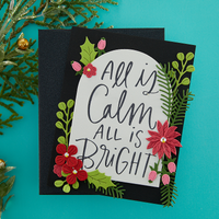 
              All Is Calm Press Plate from the More BetterPress Christmas Collection
            