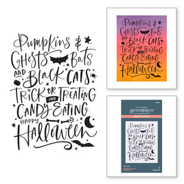 Pumpkin & Ghosts Background Press Plates from the BetterPress Halloween Collection