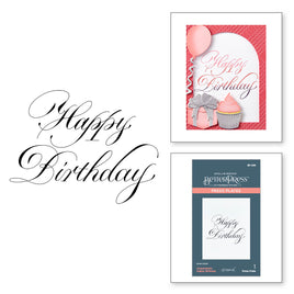 Copperplate Happy Birthday Plate
