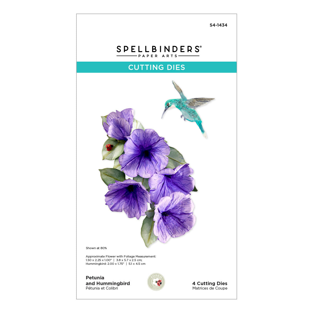 Petunia and Hummingbird Etched Dies| Stamplistic