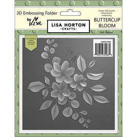 Buttercup Bloom - 6x6 Lisa Horton 3D Embossing Folder with Die OR Layered Stencil Set