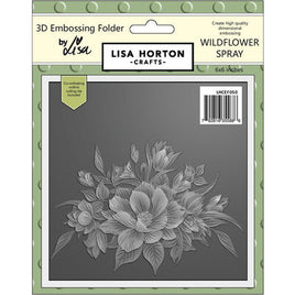 Wildflower Spray - 6x6 Lisa Horton 3D Embossing Folder with Die OR Layered Stencil Set