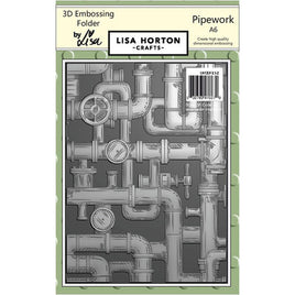 Pipework - A6 Lisa Horton 3D Embossing Folder
