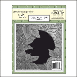 Framed Poinsettia - 6x6 Lisa Horton 3D Embossing Folder with Embedded Die
