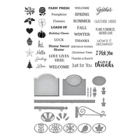 
              Welcome Sign & Sentiments Stamp and Die Set
            