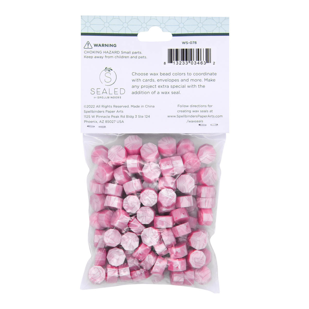 Pink Damask Wax Beads Stamplistic