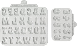 Fun Font Alphabet and Numbers Silicone Mould Set of 2