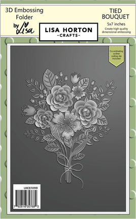 Tied Bouquet - 5 x 7 Lisa Horton 3D Embossing Folder with die