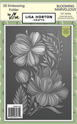 Blooming Marvellous - 5 x 7 Lisa Horton 3D Embossing Folder with die