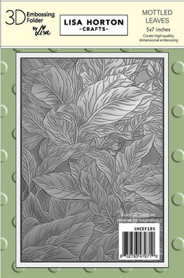Mottled Leaves - 5 x 7 Lisa Horton 3D Embossing Folder