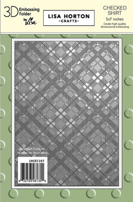 Checkered Shirt - 5 x 7 Lisa Horton 3D Embossing Folder