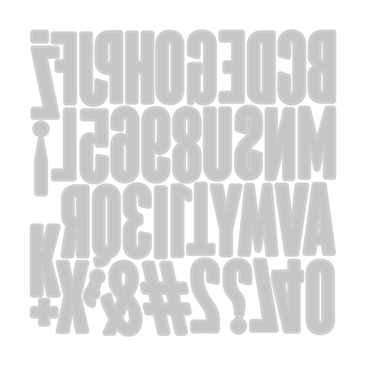 Sizzix Thinlits Die Set - Tim Holtz Alphanumeric Bulletin Letters For Crafting