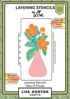 
              Vase of Florals - Slimline Lisa Horton 3D Embossing Folder with die OR Layered Stencil Set
            
