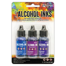 Tim Holtz Alcohol Ink 3 Pack - Indigo/Violet Spectrum