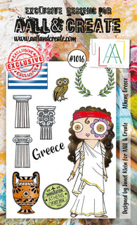 #1016 Athens Greece - A6 Stamp Set