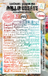 #1017 Bucket List - A7 Stamp Set