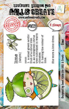 #1022 Lime - A7 Stamp Set