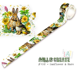 #102 Sunflower and Hare - Layer It Up Washi Tape