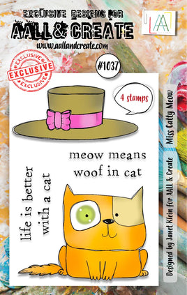 #1037 Miss Catty Meow - A7 Stamp Set