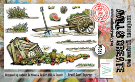 #1088 Fruit Cart Express - A6 Stamp Set