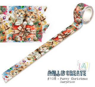 #108 Purry Christmas Surprise - Layer It Up Washi Tape