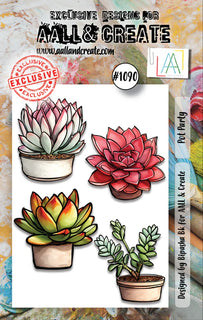#1090 Pot Party - A7 Stamp Set