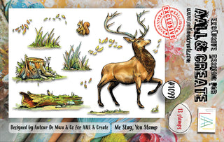 #1099 Me Stag, You Stamp - A7 Stamp Set