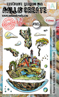 #1105 Half Globe Hamlet - A6 Stamp Set