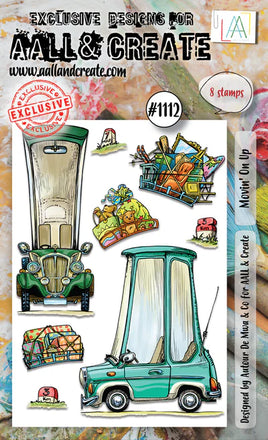 #1112 Movin' On Up - A6 Stamp Set