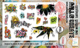 #1115 Love Blast - A6 Stamp Set