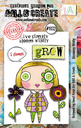 #1132 Blooming Wildly - A7 Stamp Set