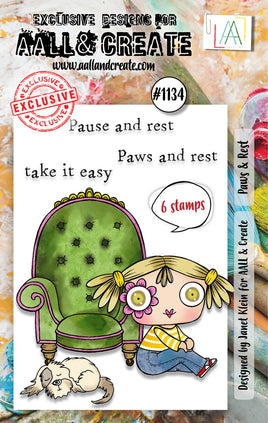 #1134 Paws & Rest - A7 Stamp Set