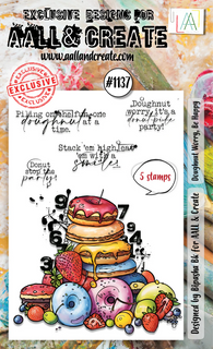 #1137 Doughnut Worry, Be Happy - A6 Stamp Set