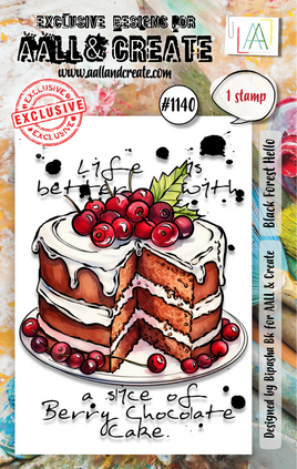 #1140 Black Forest Hello - A7 Stamp Set