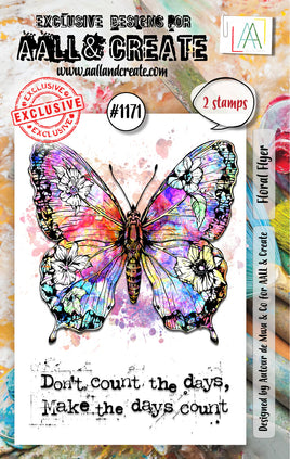 #1171 Floral Flyer - A7 Stamp Set