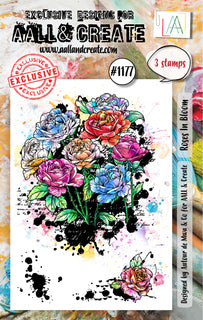 #1177 Roses In Bloom - A7 Stamp Set