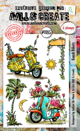 #1185 Beach Bikers - A6 Stamp Set