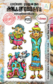 #1213 Sweet Sheep - A7 Stamp Set