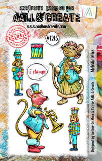 #1215 Melodic Mice - A7 Stamp Set