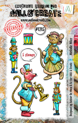#1215 Melodic Mice - A7 Stamp Set