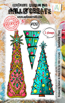 #1217 Twinkling Pines - A7 Stamp Set