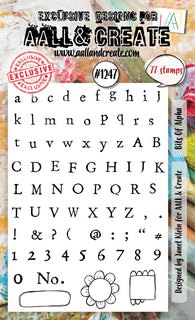#1247 Bits of Alpha - A6 Stamp Set