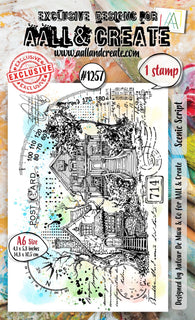 #1257 - Scenic Script - A6 Stamp Set
