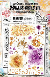 Coffee Numberistic - AALL & CREATE Rub-Ons